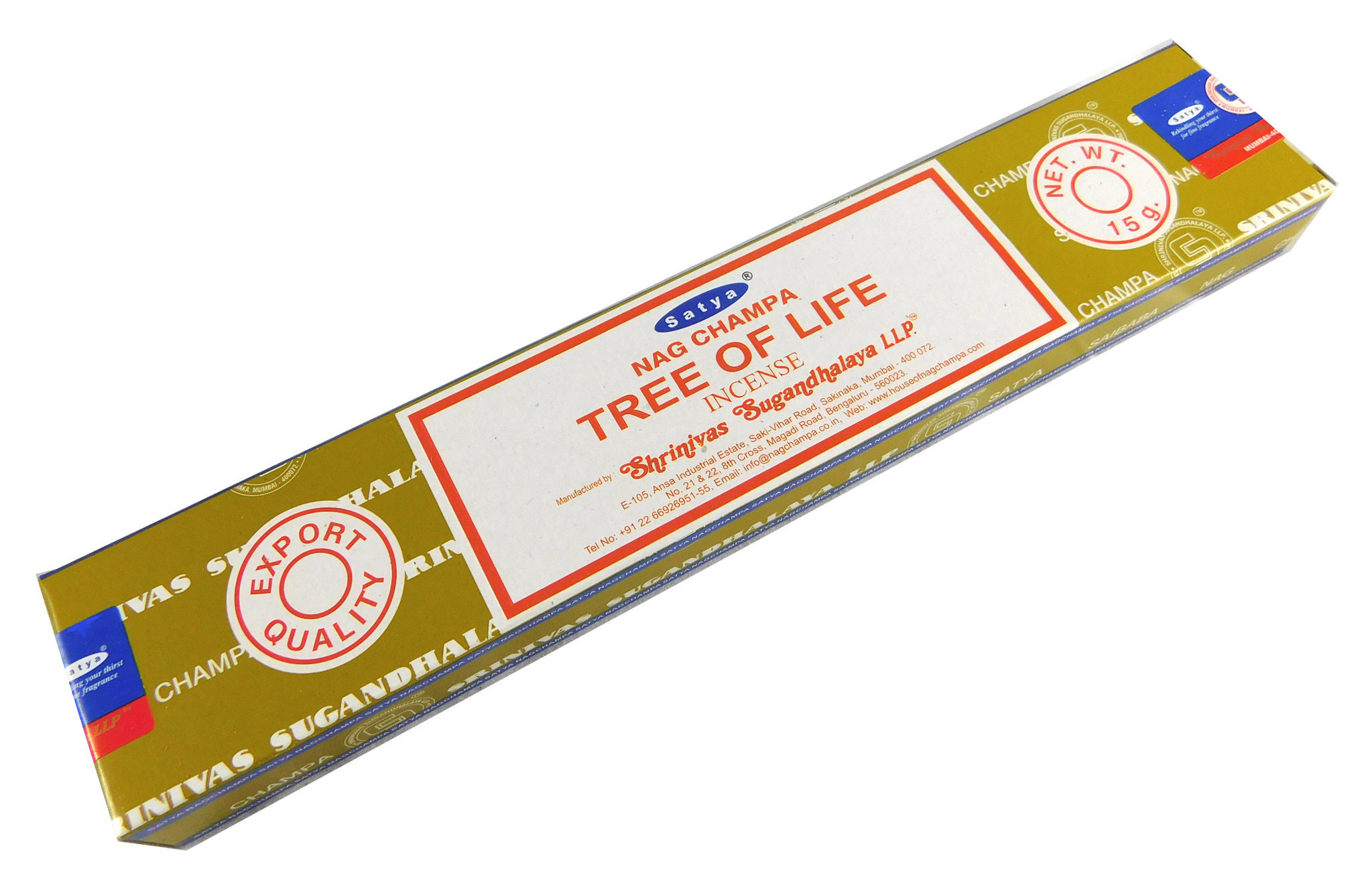 Räucherstäbchen Tree of Life von Satya 15g Packung. Ca. 15 Incence Sticks
